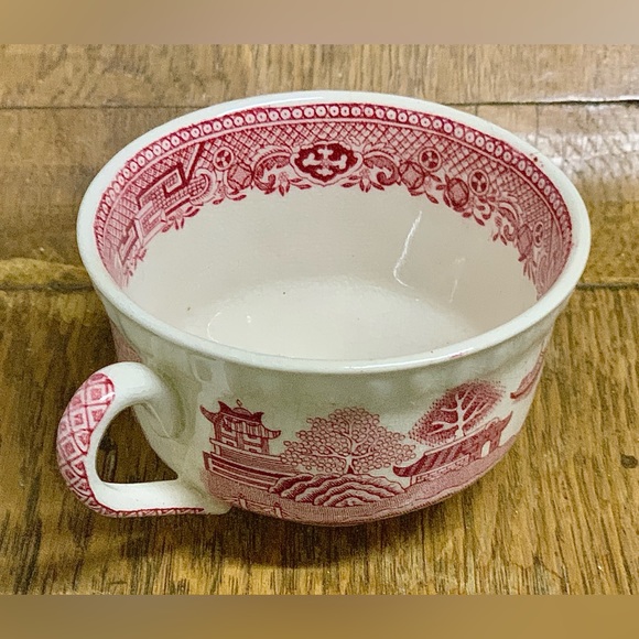 19th Century Vintage  Adams England Pink Willow Transferware Teacup - Picture 13 of 16